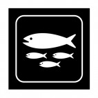 Fish park sign, decals stickers