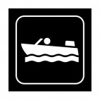 Boating sign, decals stickers