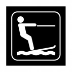Water skiing sign, decals stickers
