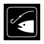 Fishing sign, decals stickers