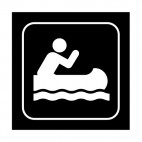 Canoeing sign, decals stickers