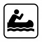 Canoeing sign , decals stickers