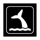 Whale sign, decals stickers
