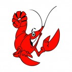 Lobster smiling, decals stickers