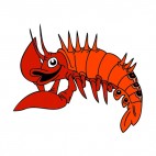 Smiling lobster posing, decals stickers