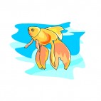 Goldfish underwater, decals stickers