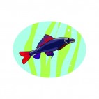 Blue fish underwater, decals stickers