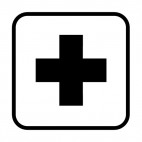 First aid sign, decals stickers
