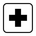 First aid sign, decals stickers