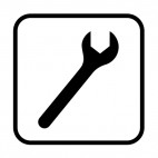 Wrench sign, decals stickers