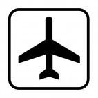 Air transportation sign, decals stickers