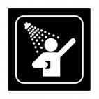 Shower sign, decals stickers