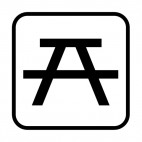 Picnic table sign, decals stickers