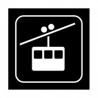 Aerial tramway sign, decals stickers