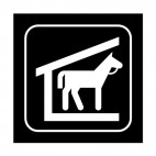 Horse shelter sign, decals stickers