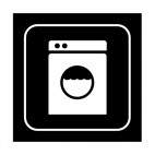 Washing machine sign, decals stickers