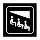 Screening room sign, decals stickers