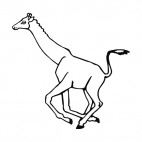 Giraffe running, decals stickers