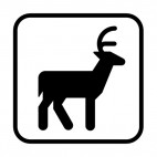 Deer sign, decals stickers