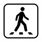 Street crossing sign , decals stickers