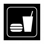 Food or beverage sign, decals stickers