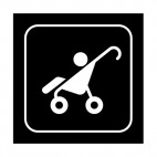 Stroller sign, decals stickers