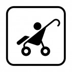 Stroller sign, decals stickers