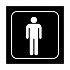 Men toilet sign, decals stickers