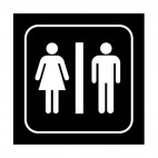 Toilets sign, decals stickers