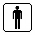 Men toilet sign, decals stickers