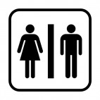 Toilets sign, decals stickers