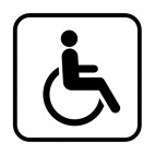 Handicap sign, decals stickers