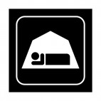 Rest tent sign, decals stickers