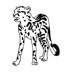 Cheetah with mouth open, decals stickers