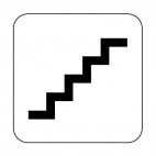 Stairs sign, decals stickers