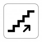 Stairs up sign, decals stickers