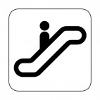 Escalator sign, decals stickers