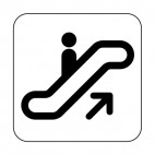 Escalator up sign, decals stickers