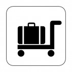 Coach for baggage sign, decals stickers