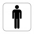 Men toilet sign , decals stickers