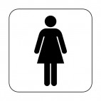 Women toilet sign, decals stickers