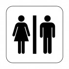 Toilets sign , decals stickers