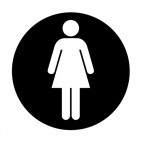 Women toilet sign, decals stickers