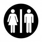 Toilets sign , decals stickers