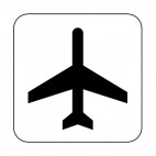 Air transportation sign, decals stickers