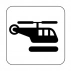 Heliport sign, decals stickers