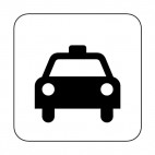 Taxi sign, decals stickers