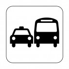Ground transportation sign, decals stickers