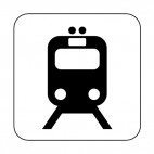 Rail transportation sign, decals stickers