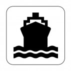 Water transportation sign, decals stickers
